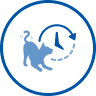 Hund und Uhr-Symbol