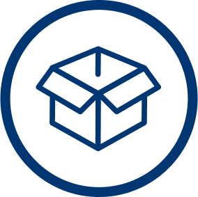 Symbol eines offenen Kartons