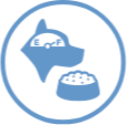Hund und Futterschüssel Icon